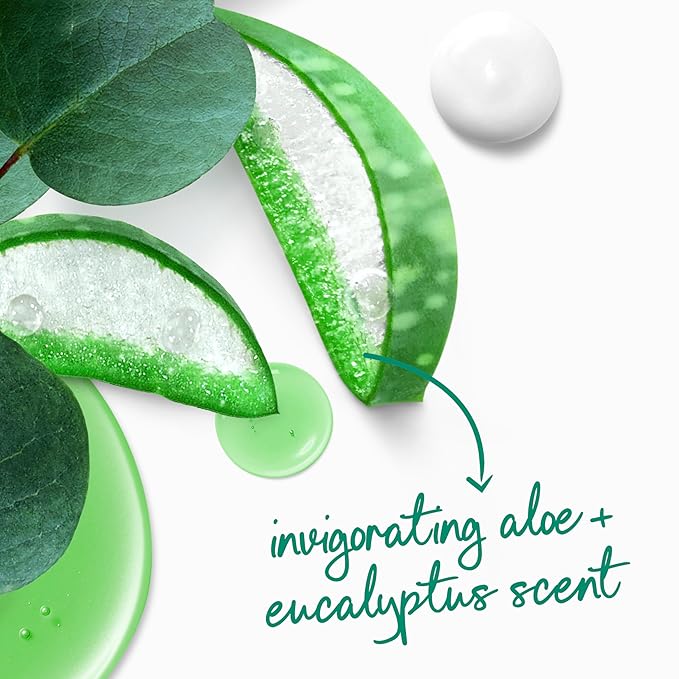 Dove Body Wash with Pump Invigorate Aloe & Eucalyptus For 24hr Lotion-Soft Skin Moisturizing Skin Cleanser with No Sulfates No Parabens 30.6 Oz