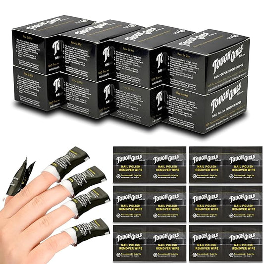 | Nail Polish Remover Wipes | 100% Non-Acetone | Secure Adhesive Strip | Rose Oil | Pre-moistened 2-Ply (800 Pack)